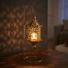 Iron Candle Stand Vintage Candle Holder Tabletop Ornament Hollow Metal Candlestick  Living Room