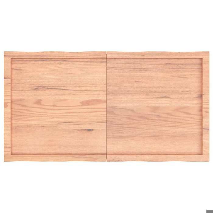 VidaXL Dessus de table bois chêne massif traité bordure assortie 363960