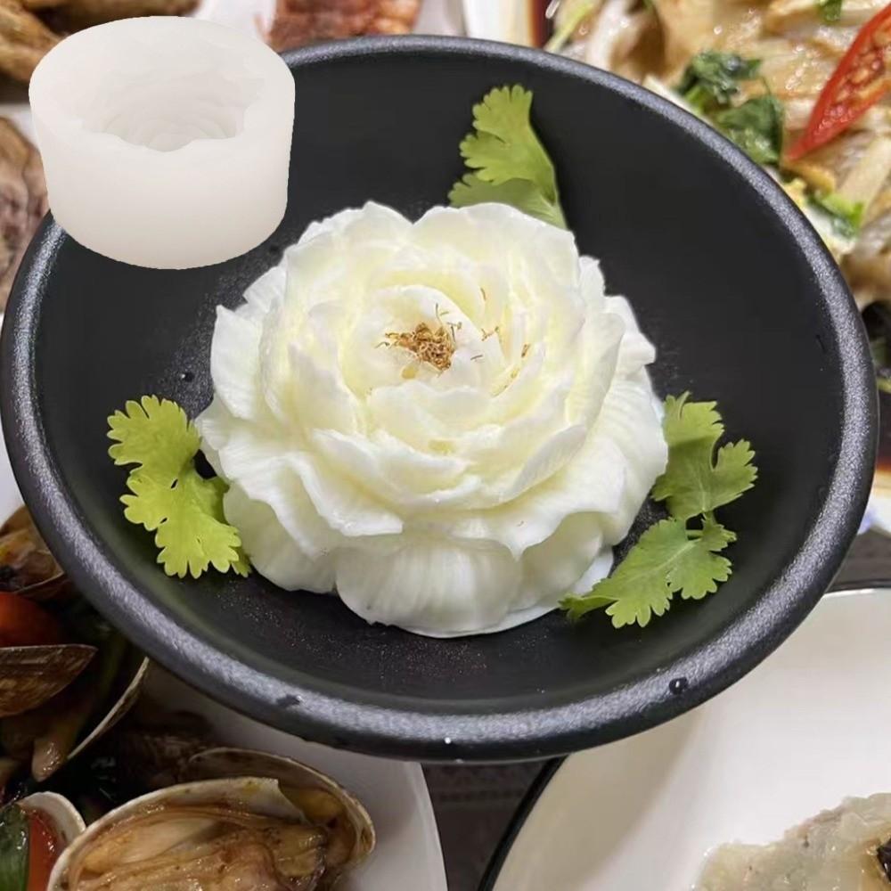 Silicone Candle Mold Clear Texture Easy Demold Plaster Resin Mold Jasmine Peony Daisy 3D Flowers Aromatherapy Mold Home Decor