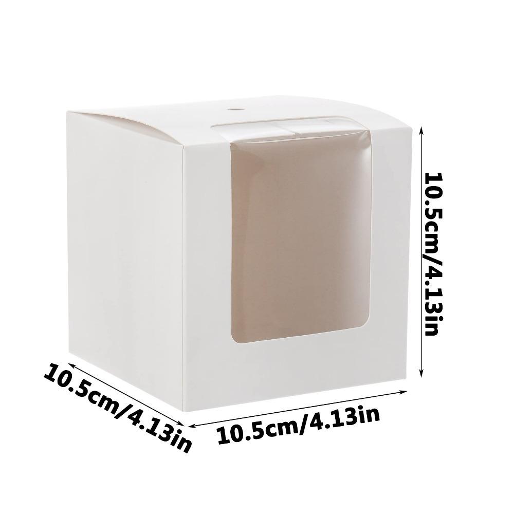 20 st Presentaskar med Hål Pappersgodisaskar med Klart Fönster Favoritaskar för Bröllopsfest Nyår Jubileum