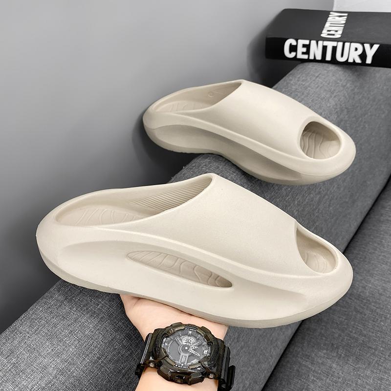 Summer Cool EVA Men's Shoes Thick Sole Non-slip Sneaker Slippers Men Outdoor Casual Flat Sandals Soft-soled Couple Home Slippers