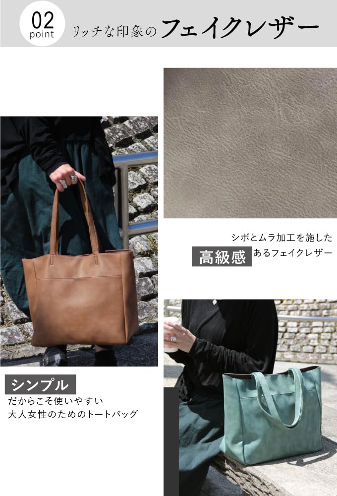 ERK A4 Tote Bag, Women's, Blue, Lightweight, Business, Simple Design, 249 BLUE