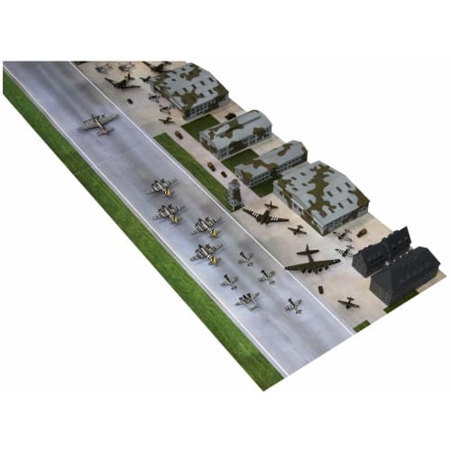 Pit Road 1/700 SPS Series World War II U.S. Army Air Corps Airfield Scene Paper Base (180mm x 280mm, 2 Sheets) Plastic Model Kit SPS01