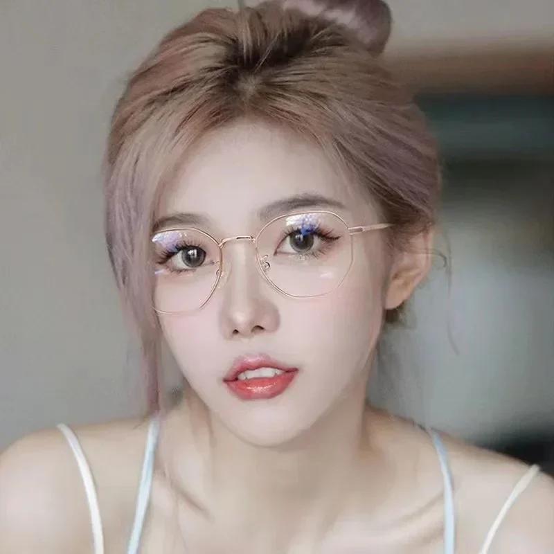 Luxury Myopia Glasses Classic Vintage Anti-Blue Light Eyeglasses Women Men Minus Diopter Eyewear Prescription With 0 -0.5To -6.0