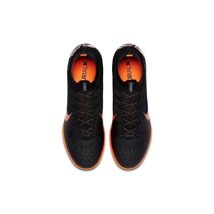 Nike Mercurial SuperflyX 6 Elite IC Black Orange Men Cleats Total-Orange-White AH7373-081