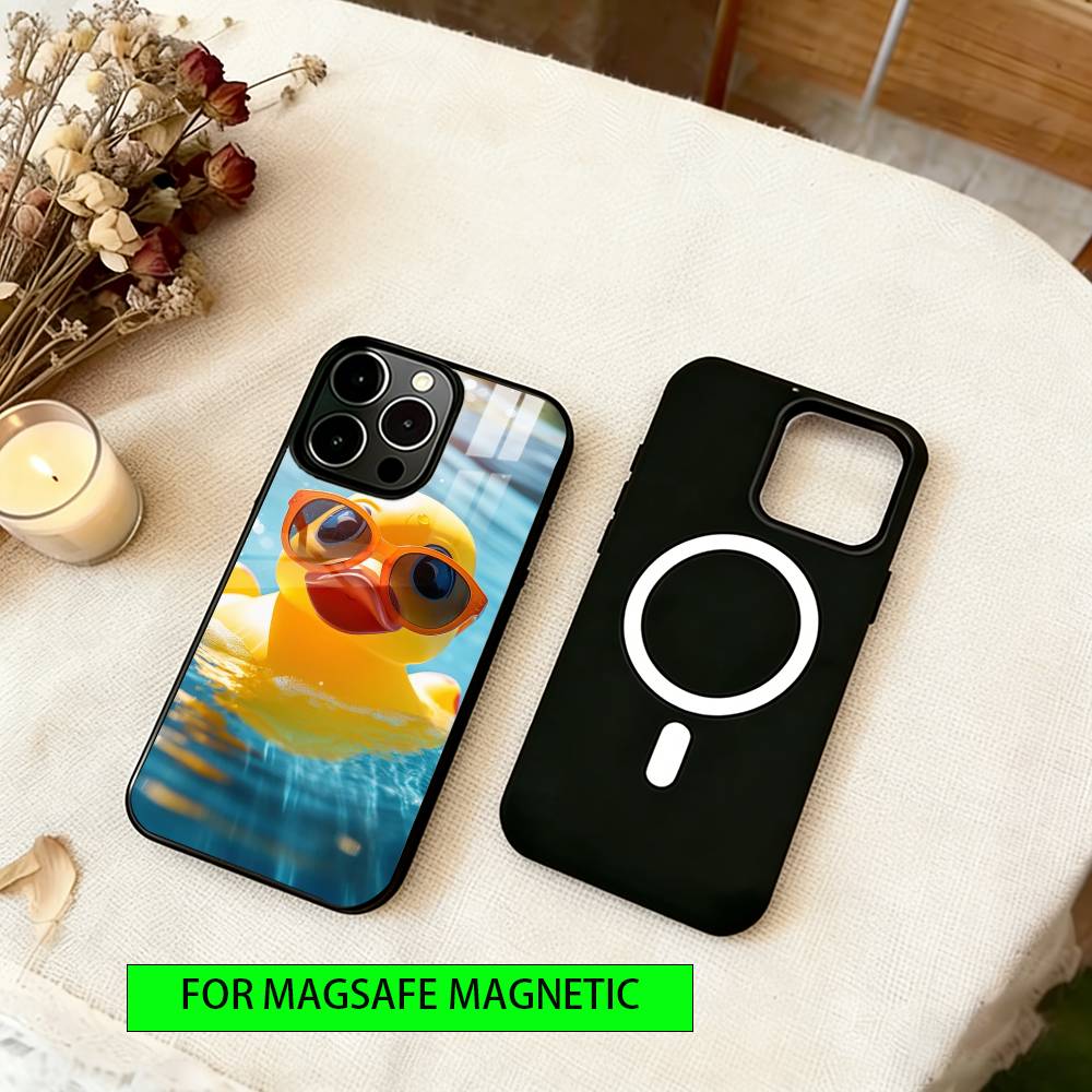 Duckling Phone Case For iPhone17,16,15,14,13,12,11 Plus,Pro Magnetic with Magsafe Wireless Charging