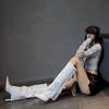 Fashion 2025 New Metal Belt Buckle Thin Heel Single Boots Women's Fashion Pointed Toe Side Zipper Anti-Slip Wear Resistant Tall Boots
