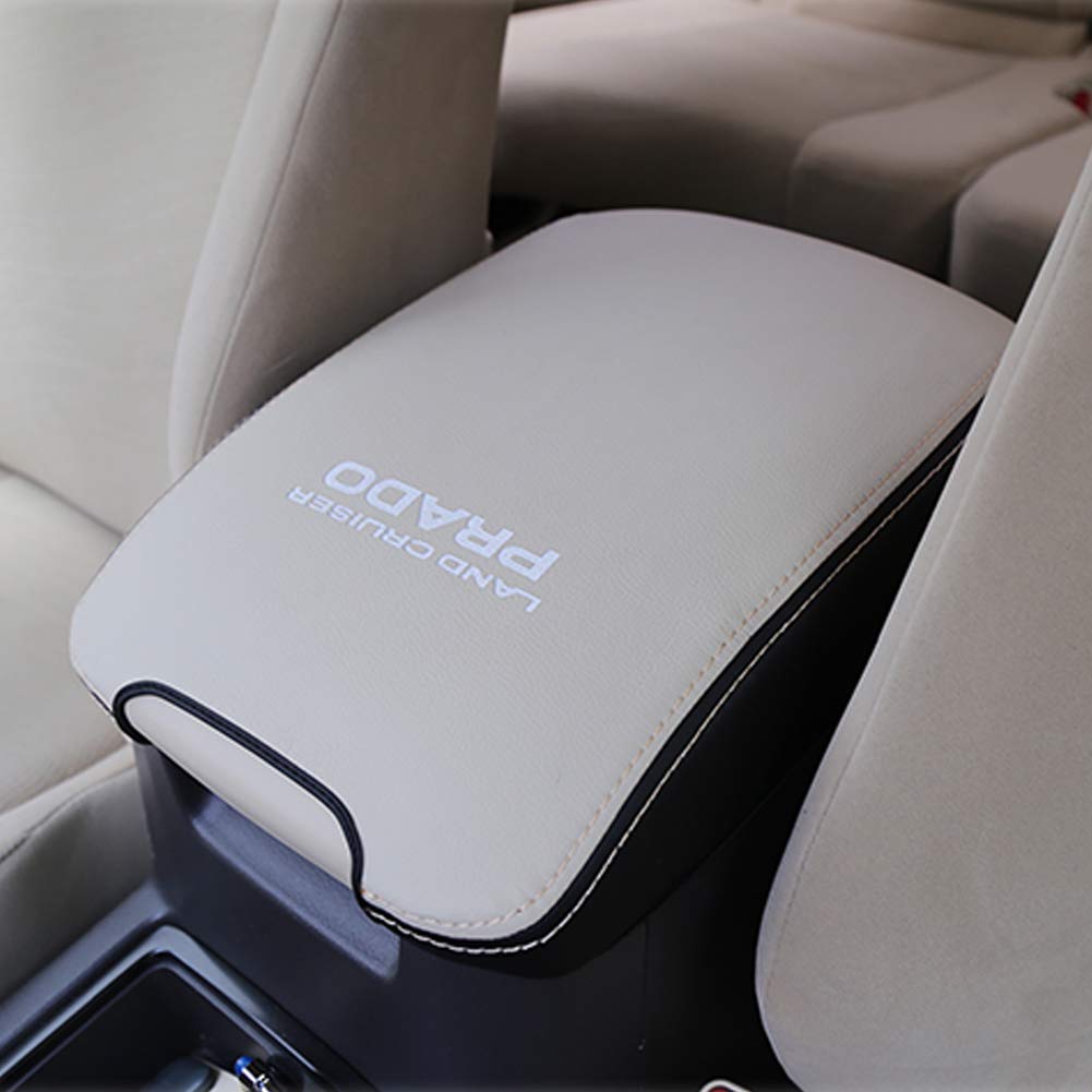 Baohatsu Toyota Kryt loketní opěrky Kůže Elastický popruh pro 2010-2018 Land Cruiser Prado 150 Béžová