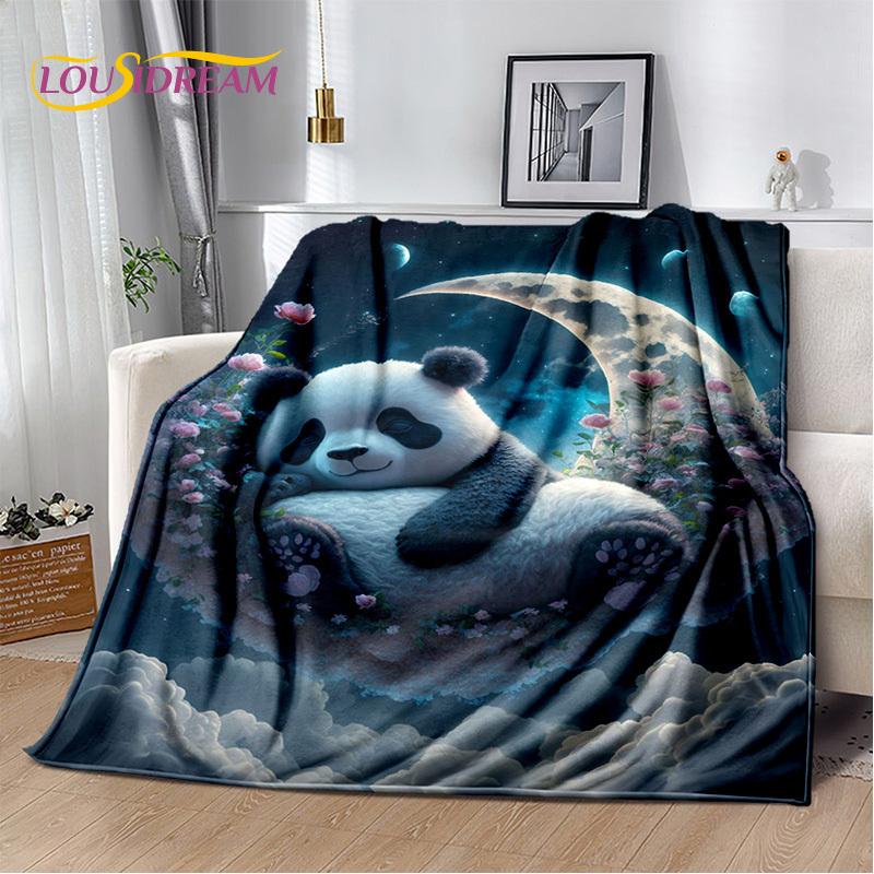 3D Dream Animal Cartoon Panda Cute Blanket,Soft Throw Blanket for Home Bedroom Bed Sofa Picnic Travel Office Cover Child Gift