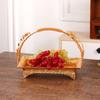Exquisite Handheld Fruit Basket Creative Storage Plate Desktop Ornament Pastry Tray  Living Room
