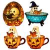 Ghost Bubble Bath Lamp Cute Ghost-Themed Night Light Color-Changing LED Mood Light for Bedside Bathroom Decor