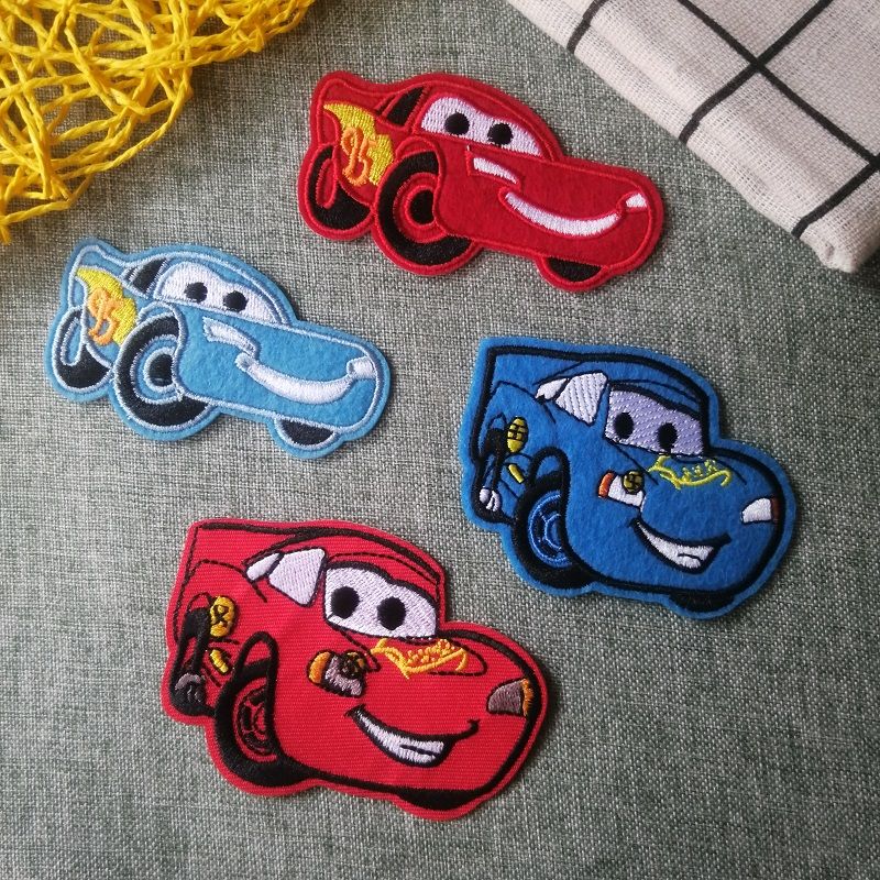 Lightning McQueen Pixar ironing, ironing and sewing patches, cute creative clothing decoration cartoon decals holiday gift