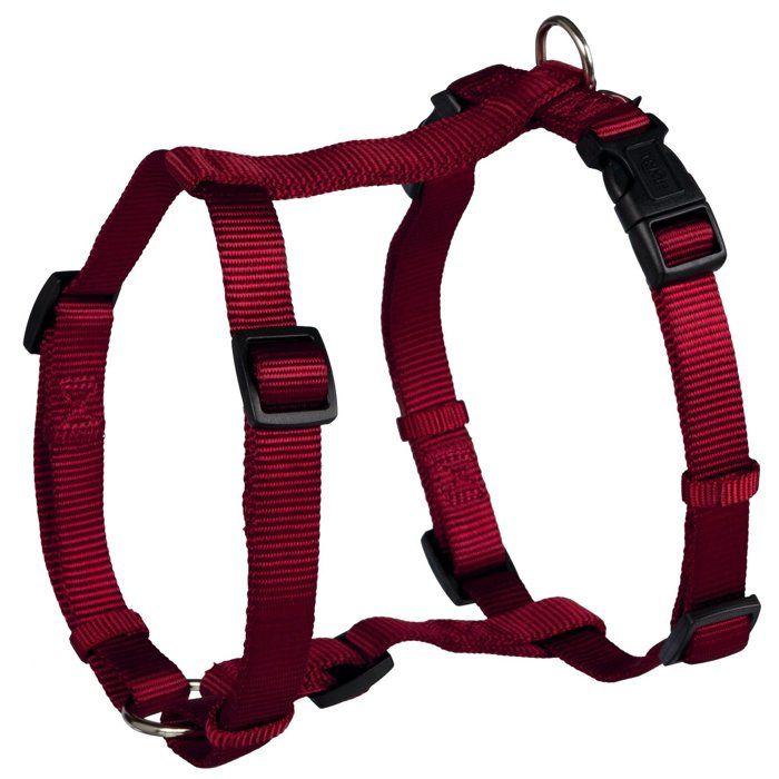 Harnais pour chien - TRIXIE - Rouge - 50-75 cm - 20 mm - Nylon - Sangles réglables - Extra épais - Confortable