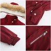 Women Autum Winter Thickened Lamb Fleece Loose Detachable Cap Drawstring Zipper Chic Jacket S-4XL