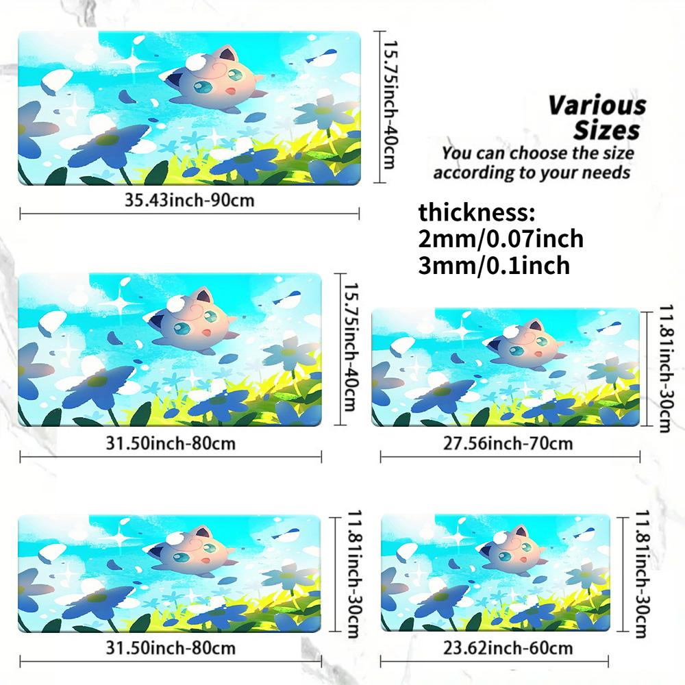 Ash Pikachu Autumn Forest Run Gaming Mouse Pad NonSlip Desk Mat 40x80x0.2cm