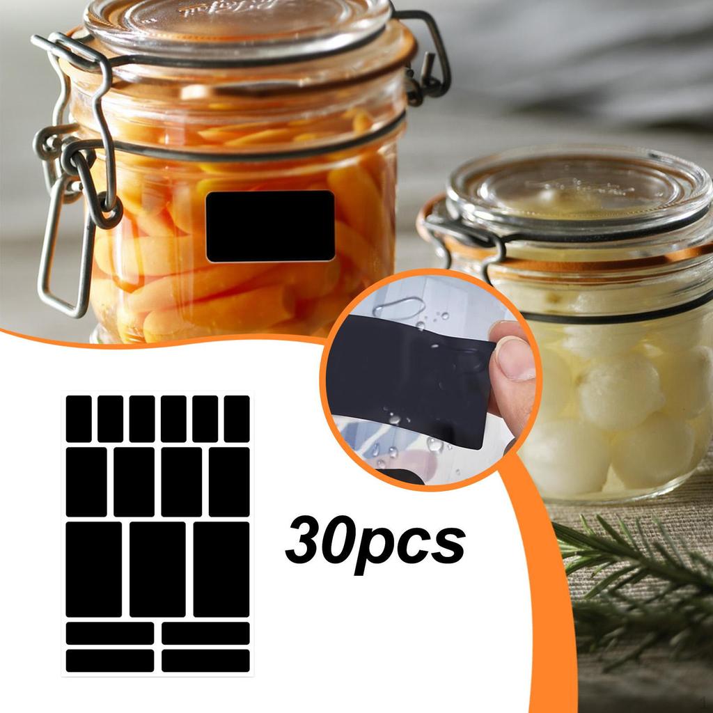 30 Pieces Removable Labels for Jars Classification Tags Identify Self Sticky Portable Pantry