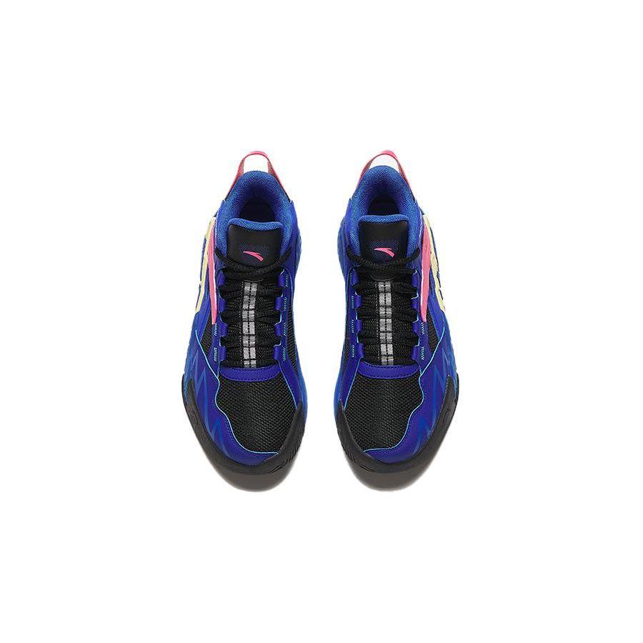 Anta Kids Cement Krypton Mesh Non-Slip Breathable Low-Top Basketball Shoes Kids sneaker Black Blue Red A312411108-5