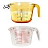 Powder Measuring Cup 1L Glass with Handle Spout Precise Scale Heat Kitchen Resistant Cooking Baking Liquid Flour Measurement Gadgets