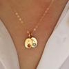 Titanium Steel High Color Retention 26 Letters Zircon 12 Constellations 12 Constellations Color Retention Necklace Plated With 18K Gold