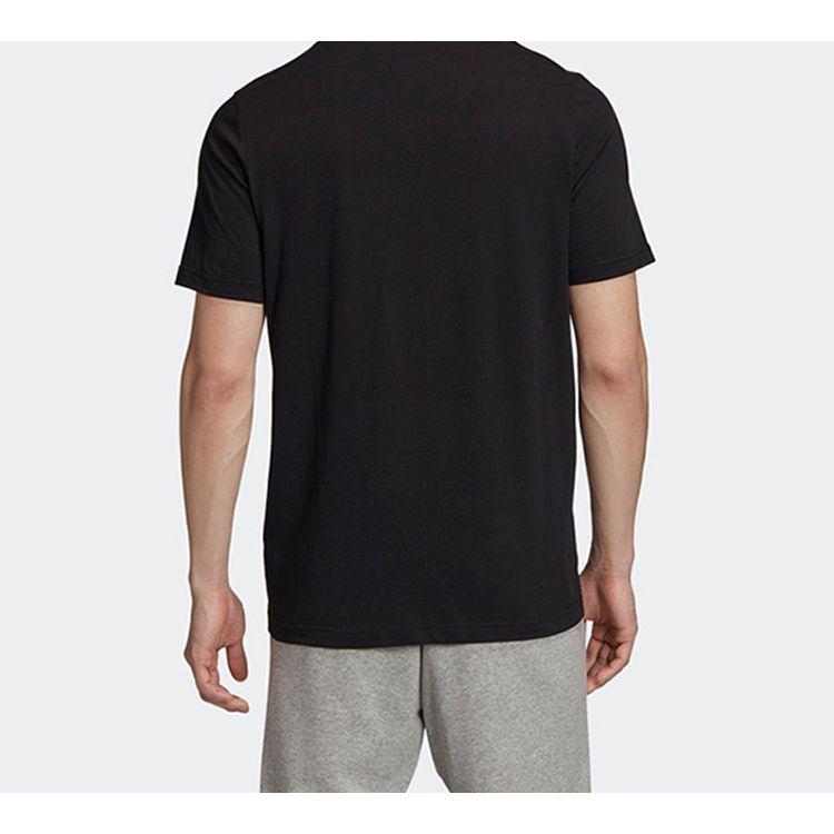 Adidas Universal Foil Metallic Letter Short Sleeve T-Shirt Men Tops Black GE4688