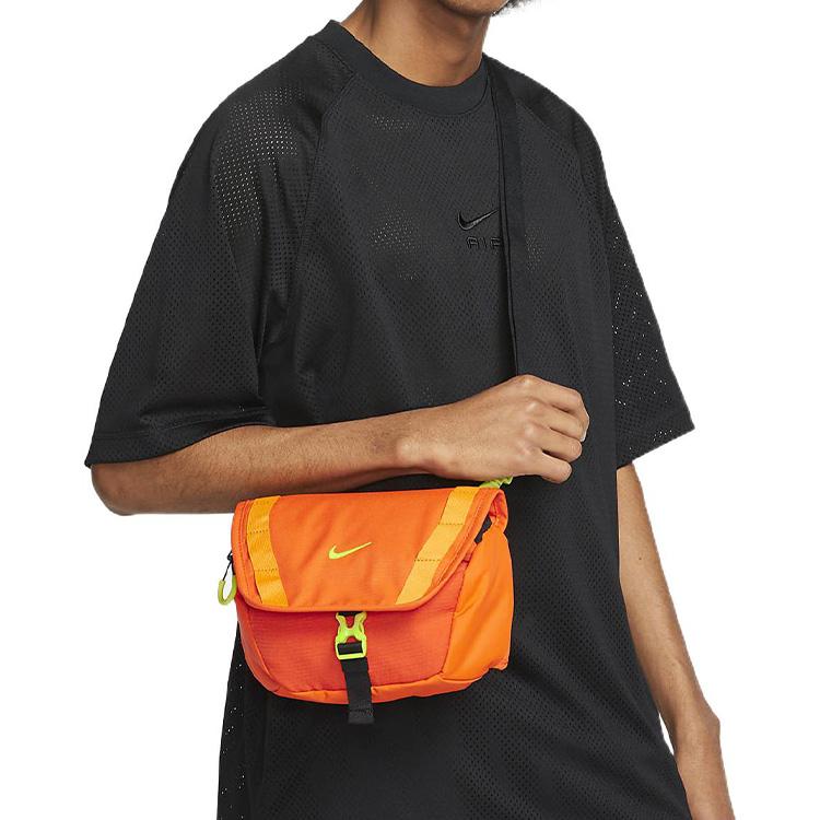 Nike Woven Strap Design Fabric Shoulder Crossbody Waist Bag Unisex Bags Safety-Orange Bright-Orange Atomic-Green DJ9681-819