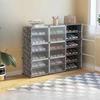 Modern Dorm Plastic Shoe Cabinets Small Portable Narrow Transparent Shoe Rack Shelf White   Entryway Furniture