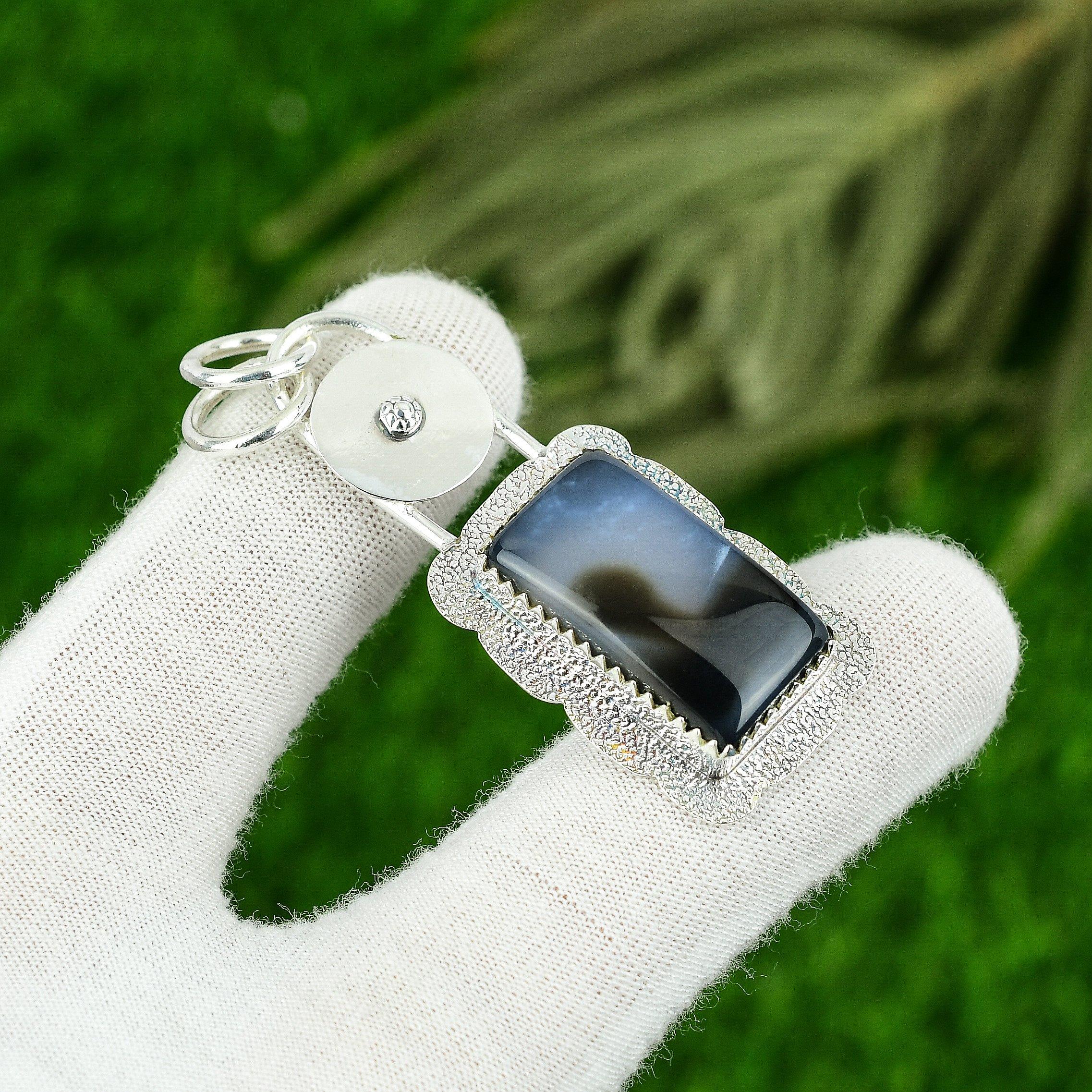 

Mothers day Sale 925 Silver Montana Agate Stone Anniversary Engagement Pendant