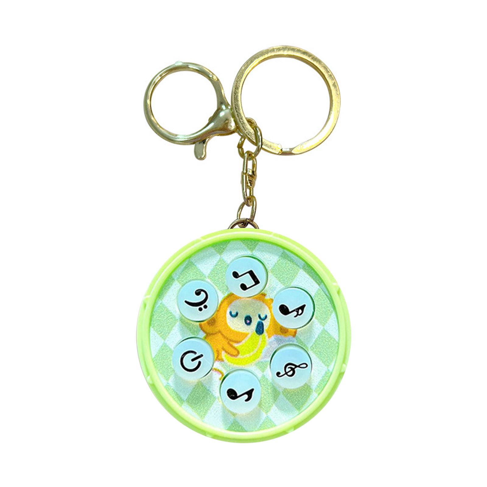 

Compact Electronic Drum Game Keychain Animal Beat Stress Relief Toy Hanging Charm For Everyday Entertainment зелений