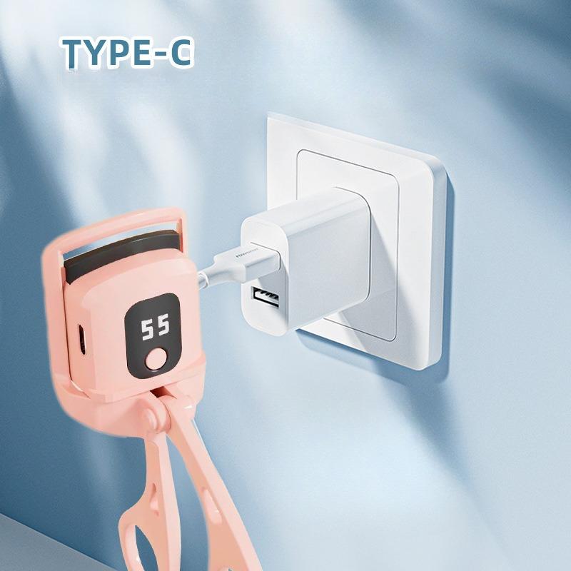 

Electric eyelash curler portable electric heating iron local eyelash curler розовый