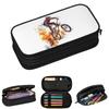 BMX Rider Themed Pencil Cases for Student Gifts Pen Box Pencil Bag Large Capacity Pencil Pouch