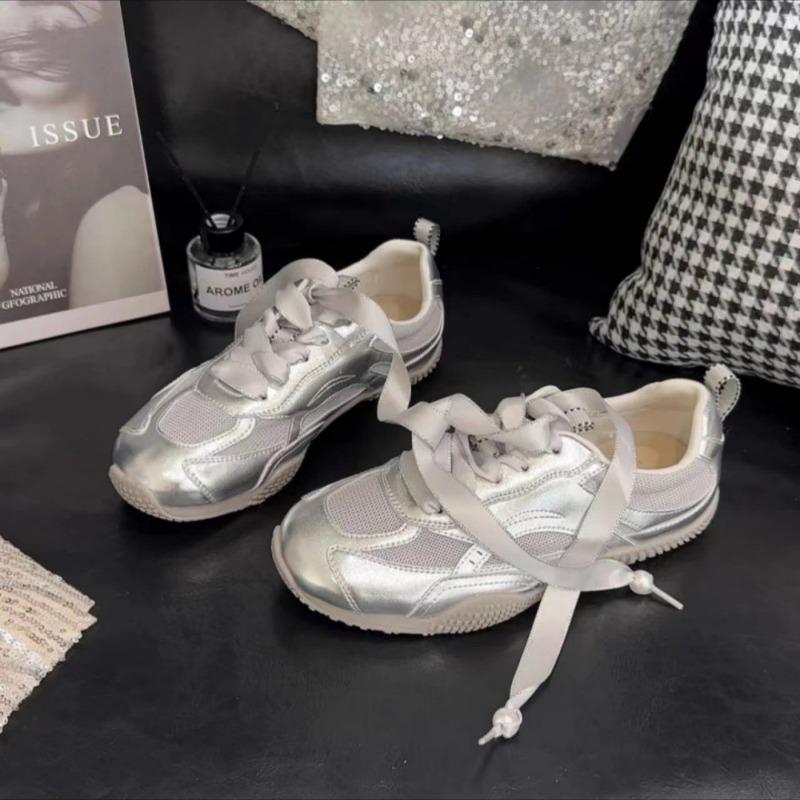 Women's New Retro Breathable Sports and Leisure Shoes Summer Women's Versatile Flat-soled White Shoes