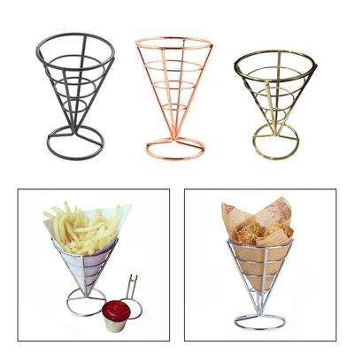 French Fries Stand Serving Stand Cone Basket for Restaurant Buffet Cafe