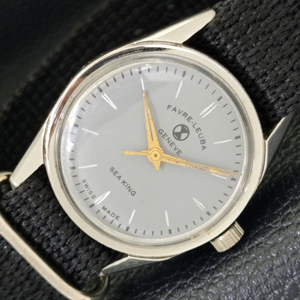 

Б/у FAVRE LEUBA GENEVE SEA KING WINDING SWISS MENS CEREY DIAL WATCH a432129-2 R110-a432129