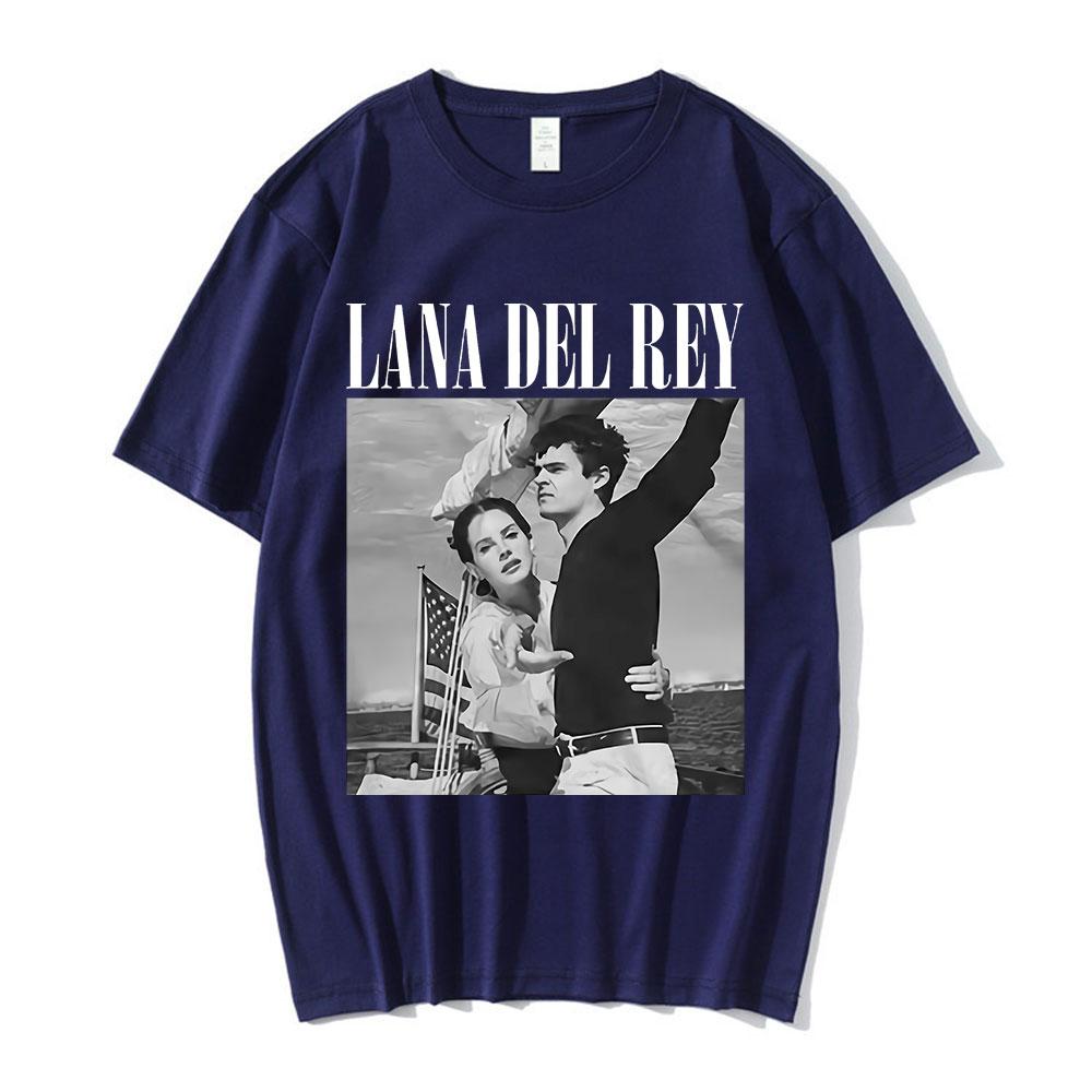 Rea 90-talssångerskan Lana Del Rey Ldr Segling Grafisk T-shirt Unisex Harajuku Herr Vintage Kortärmad T-shirt Oversized T-Shir