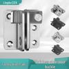 Stainless Steel No-Drill Door Lock Latch with Keyhole, Left/Right Opening, Anti-Theft Bolt.