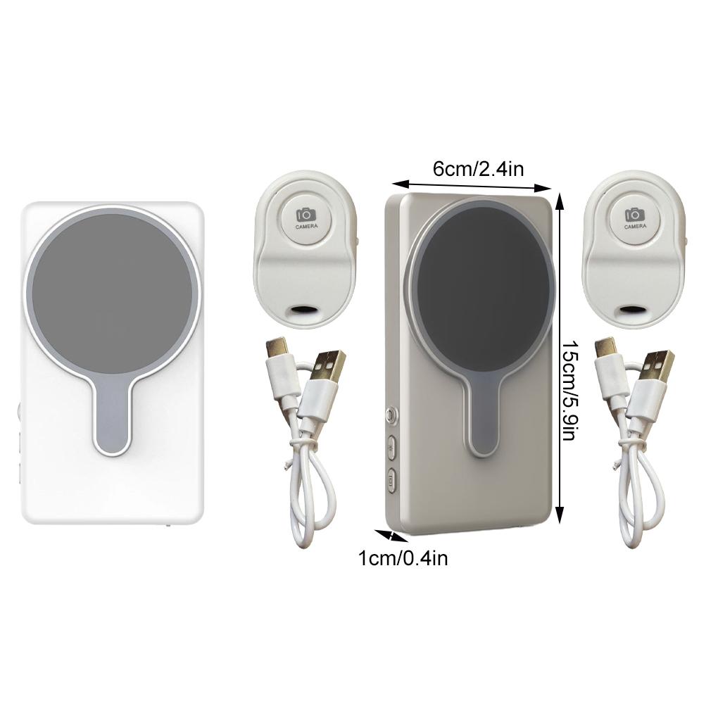 Magnetic Phone Selfie Monitor Screen Rear Selfie Display Screen Device for Smartphone Rear Camera Selfie Vlog Live Stream