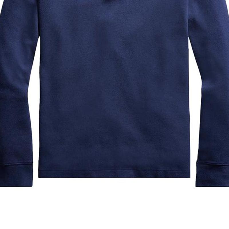 Polo Ralph Lauren Solid Color Mock Neck Half Zip Pullover Long Sleeve Sweatshirt Men sweatshirt Blue 710877001-004