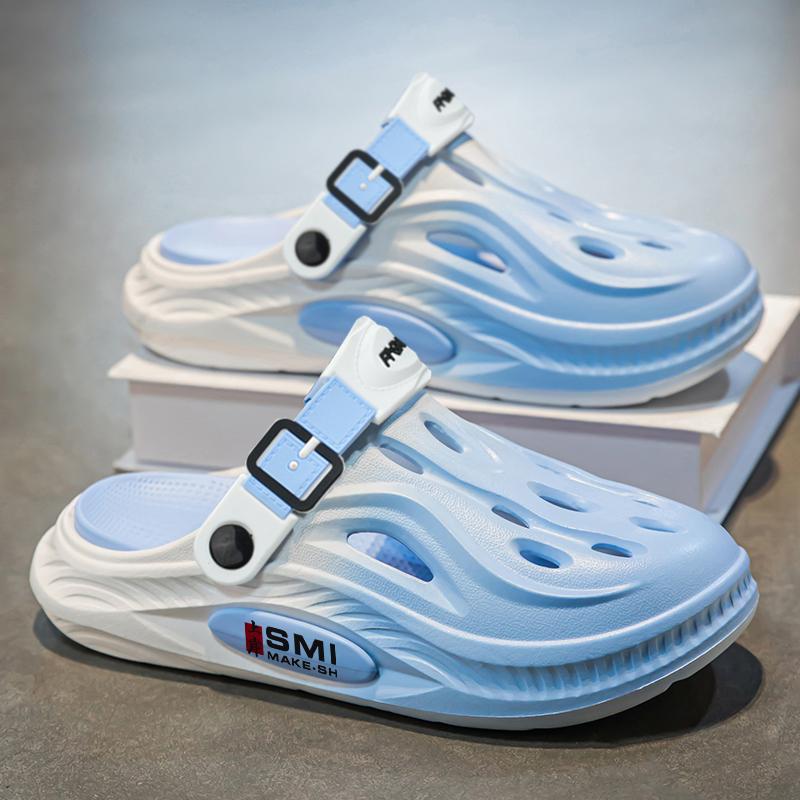 Summer Slippers for Men and Women Summer Breathable Beach Sandals Comfortable Garden EVA Clogs Breathable Thick 36-37