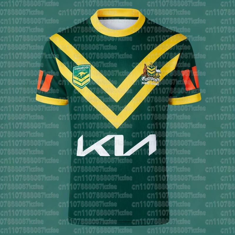 T-shirt da Rugby Estiva 2026 per Genitori e Figli Australiani, Top Casual Traspirante, Maglietta Neutra Sportiva ad Asciugatura Rapida