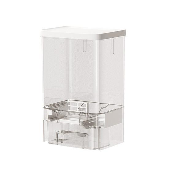 Storage Box Detergent Powder Dispenser with Push-Type Quantitative Extraction Container Transparent PET Organizer for Laundry Kitchen 1pc