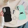 Hülle für Samsung Galaxy A16 A11 A52 A15 A14 A12 A21s A13 Weiche Handyhülle A05 A53 A33 A06 A04 A03 A23 A22 Süße Linie Katze