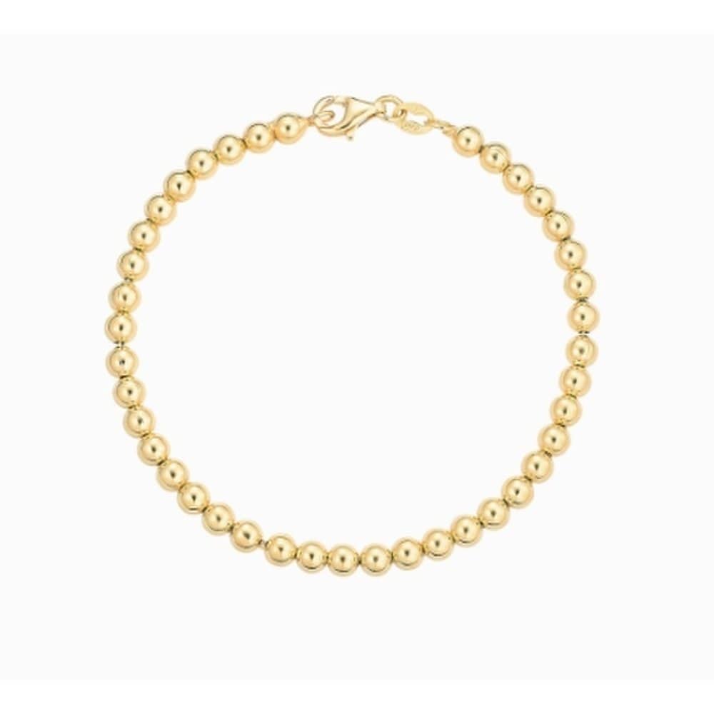 18cm, White/Yellow Italian Chain Ball Bracelet Llbs23439S_S