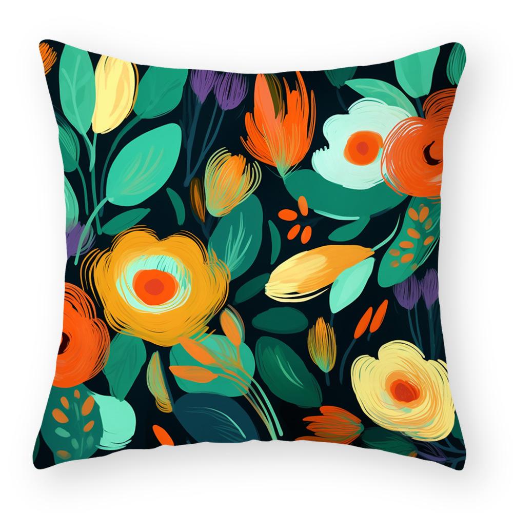 New Oil Painting Series Pillowcases, Flower Pillowcases, Sofa Decoration Pillows, Bedside Cushions