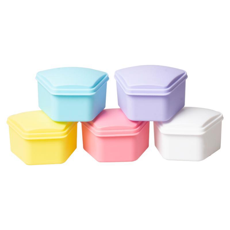 Trapezoidal Dental Retainer Case for Orthodontic Braces and Dentures