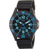 Citizen Q&Q Analog Watch 10-Year Battery Life 10 ATM Water Resistant Date Display Men's Blue Rubber Band