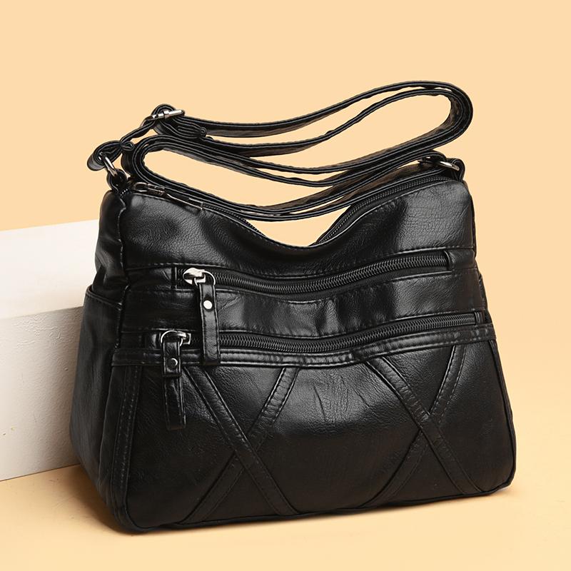 Fashion Shoulder Messenger Bags for Women 2024 New Purses and Handbags Soft Leather Crossbody Bags Casual Small Tote Bag