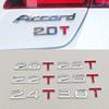 1Pcs 2.0T 2.2T 2.4T 2.5T 2.8T 3.0T Premium Metal Car Sticker Side Fender Rear Trunk Emblem Badge Decals For Any Vehicle