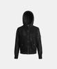 Badblood Monza Crochet Hooded Bomber - Black