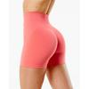 Seamless Side Jacquard Yoga Shorts Women Fitness Workout 3/4 Length High Waist Stretch Gym