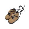 Niannyyhouse 20cm Plush Shoes, High-Top Martin Boots, Leather Shoes, 5.4cm Long, Cotton Doll Baby Shoes (Brown)